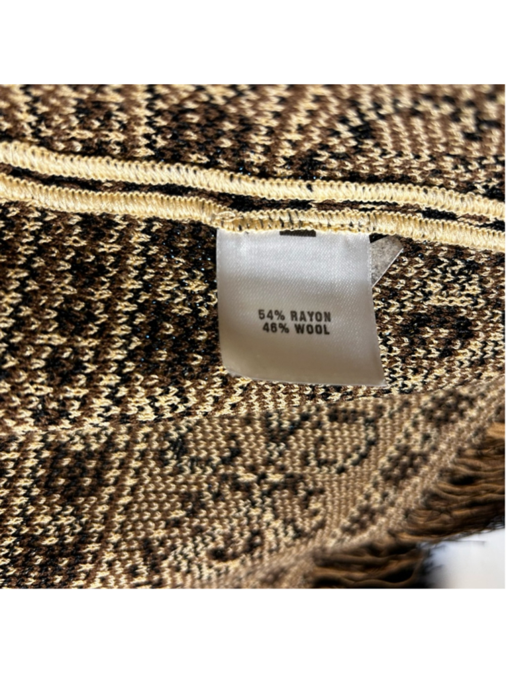 St. John Sport Vintage Print Cardigan with Fringe XL - Picture 7 of 10